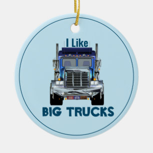 Ik hou van Big Trucks-Trucker Keramisch Ornament