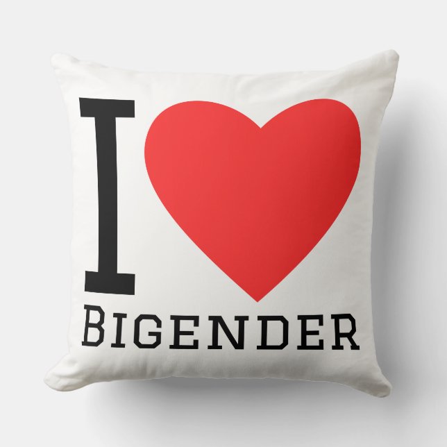 Ik hou van bigender kussen (Voorkant)