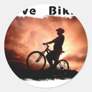 Ik hou van biking Gnarly Ronde Sticker