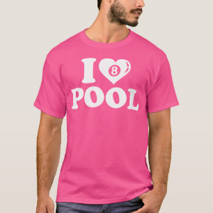 Ik hou van biljart t-shirt