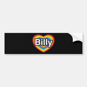Ik hou van Billy. Ik hou van je Billy. Hart Bumpersticker