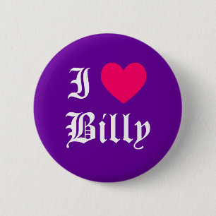 Ik hou van Billy Ronde Button 5,7 Cm