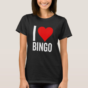 Ik hou van Bingo hart Game Bingo Grandmoeder T-shirt