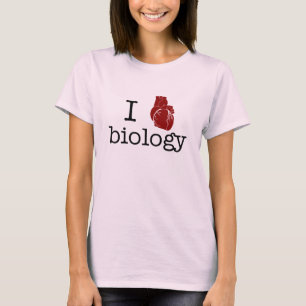 Ik hou van biologie - met een anatomisch hart! t-shirt