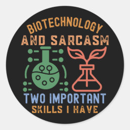 Ik hou van biotechnologie, biotechnologie Grappig5 Ronde Sticker