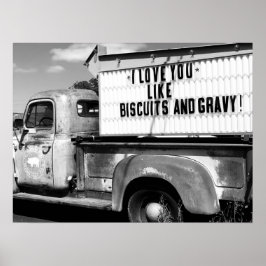 "IK HOU VAN BISCUITS EN GRAVY!" TRUCK POSTER