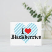 Ik hou van Blackberries Briefkaart (Staand voorkant)