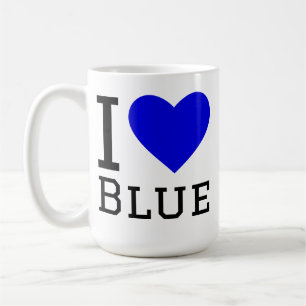 Ik hou van blauw koffiemok
