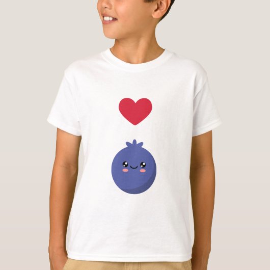 Ik hou van Blauwe bessen T-shirt (Voorkant)