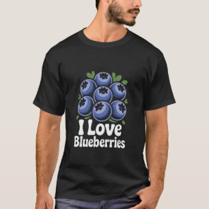 Ik hou van blauwe bessen Verse bessendeloosheid T-shirt