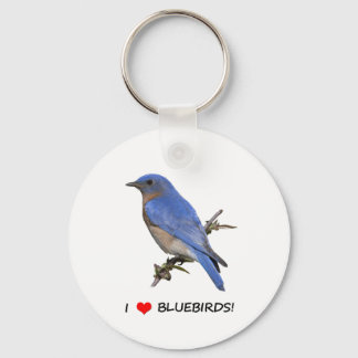 Ik hou van blauwvogels sleutelhanger