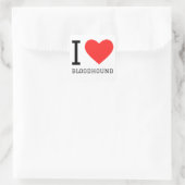 Ik hou van bloedhonden vierkante sticker (Tas)