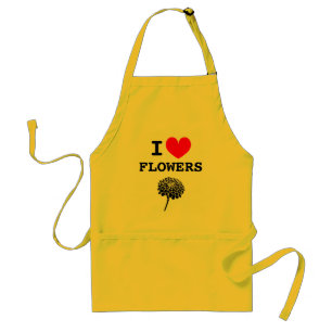 Ik hou van bloemen bloemig schort voor bloemenlief