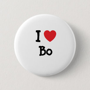 Ik hou van bo-hart aangepast aan maat ronde button 5,7 cm