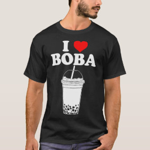 Ik hou van Boba Tea grappige Bubble Tea Ik hart Bo T-shirt