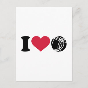 Ik hou van Boccia Petanque Briefkaart