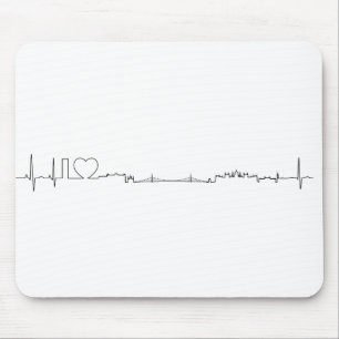 Ik hou van boedapest (ecg-stijl) souvenir muismat