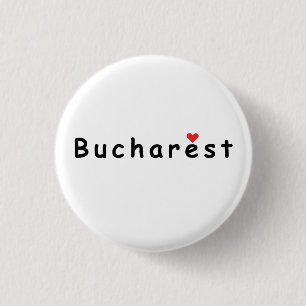 Ik hou van Boekarest Ronde Button 3,2 Cm