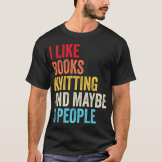 Ik Hou Van Boeken Breien En Misschien Drie Mensen  T-shirt
