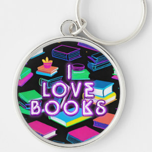 Ik hou van boeken kleurrijk 2 sleutelhanger