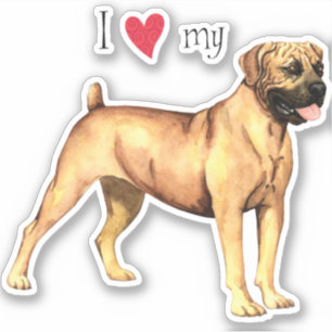 Ik hou van Boerboel Vinyl Sticker