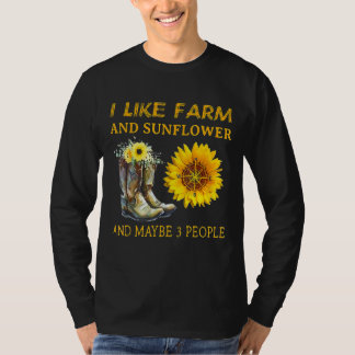 Ik hou van Boerderij en zonnebloem en misschien dr T-shirt