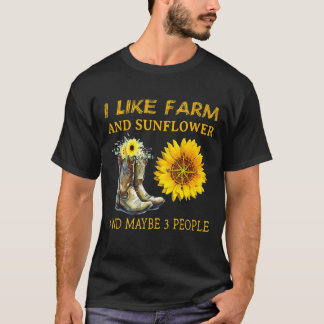 Ik hou van Boerderij en zonnebloem en misschien dr T-shirt