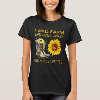 Ik hou van Boerderij en zonnebloem en misschien dr T-shirt