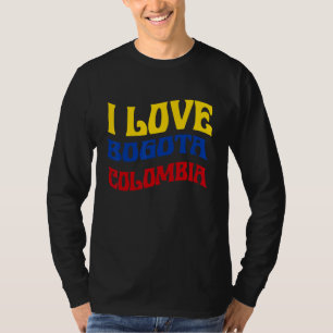 Ik hou van Bogota Colombia Vlag Kaart Colombiaanse T-shirt