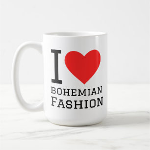 Ik hou van boheemse mode koffiemok
