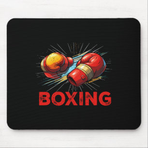 Ik hou van bokshandschoenen vechtsport martial art muismat