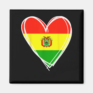Ik hou van Bolivia Cool Bolivia Flag Heart Design Magneet