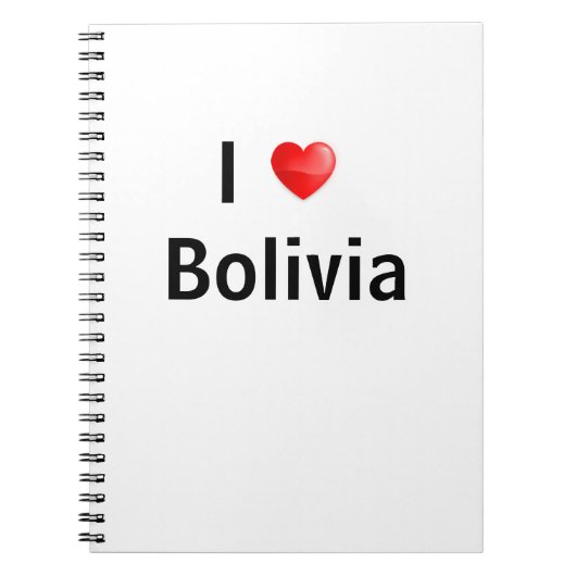 Ik hou van Bolivia Notitieboek (Voorkant)