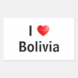 Ik hou van Bolivia Rechthoekige Sticker