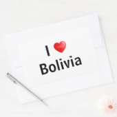 Ik hou van Bolivia Rechthoekige Sticker (Envelop)