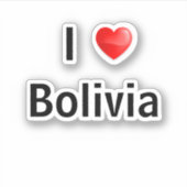 Ik hou van Bolivia Sticker (Voorkant)