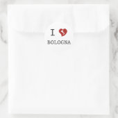Ik hou van Bologna Ronde Sticker (Tas)