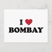 Ik hou van Bombay India Briefkaart (Voorkant)