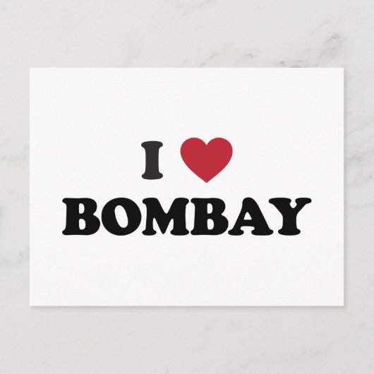 Ik hou van Bombay India Briefkaart (Voorkant)