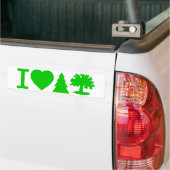 Ik hou van bomen bumpersticker (Op Truck)