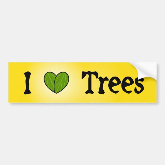 Ik hou van bomen bumpersticker (Voorkant)