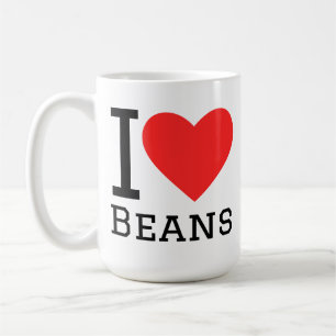 Ik hou van bonen koffiemok