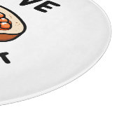 Ik hou van bonen op toast snijplank (Hoek)