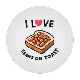 Ik hou van bonen op toast snijplank