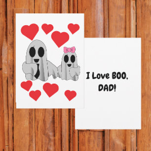 Ik hou van Boo Papa van Daughter Flat Kaart