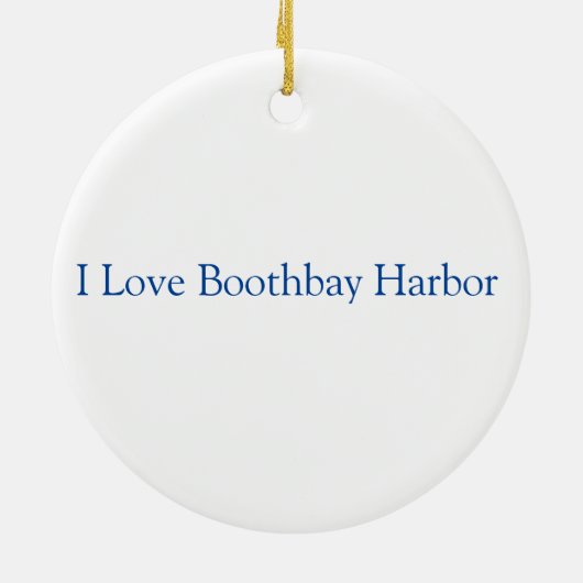 Ik hou van Boothbay Harbour kerstversiering Keramisch Ornament (Achterkant)
