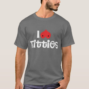 Ik hou van borsten t-shirt