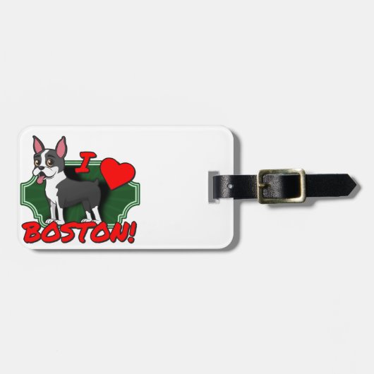 Ik hou van Boston Bagagelabel (Voorkant horizontaal)