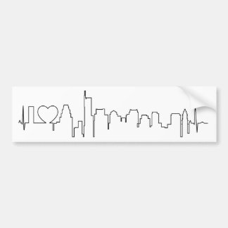 Ik hou van Boston in een buitengewone ecg stijl Bumpersticker