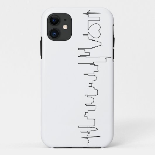 Ik hou van Boston in een buitengewone ecg-stijl Case-Mate iPhone Case (Achterkant)